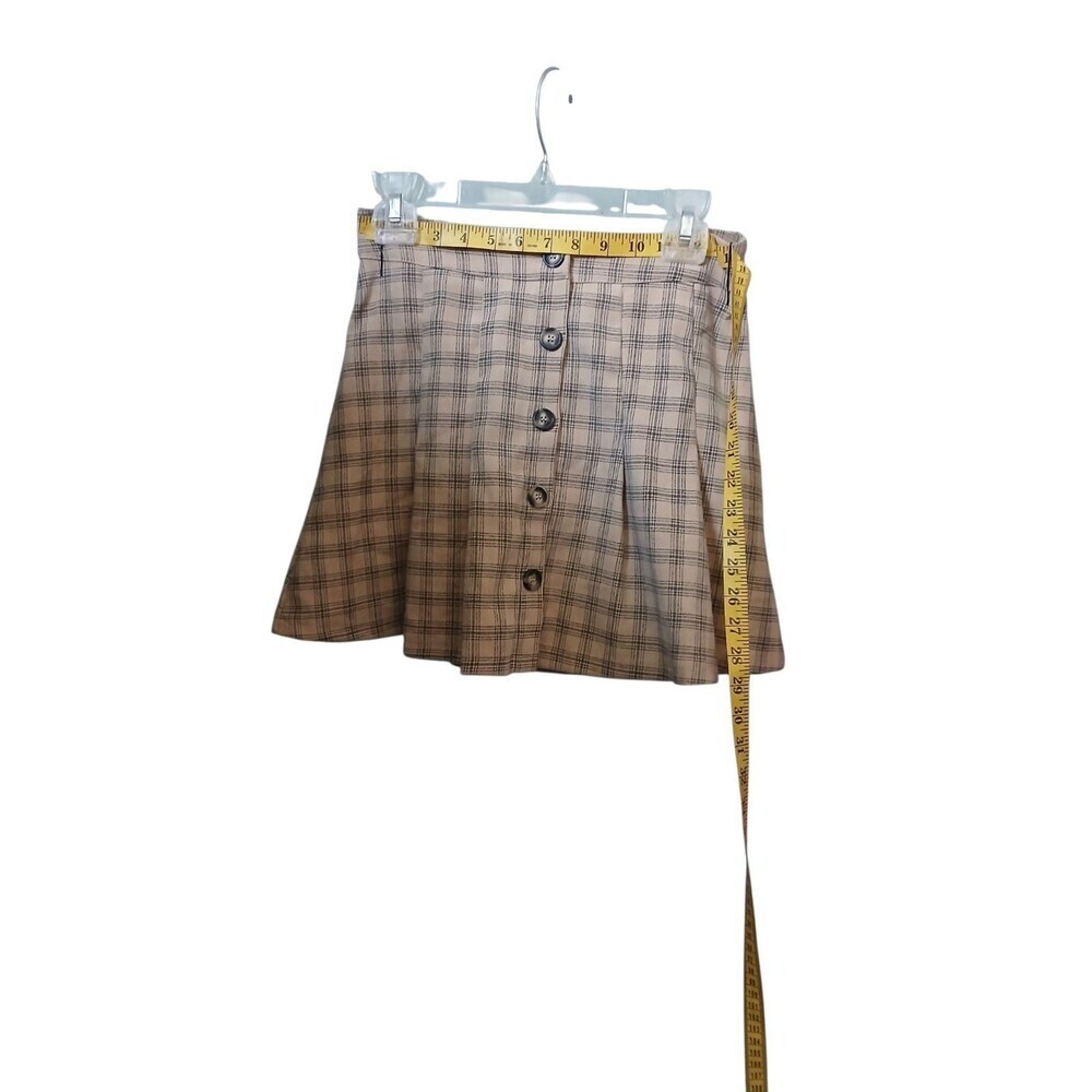 Shein Plaid Mini Skirt Women’s Size S Button Front Preppy Y2K A-Line Casual